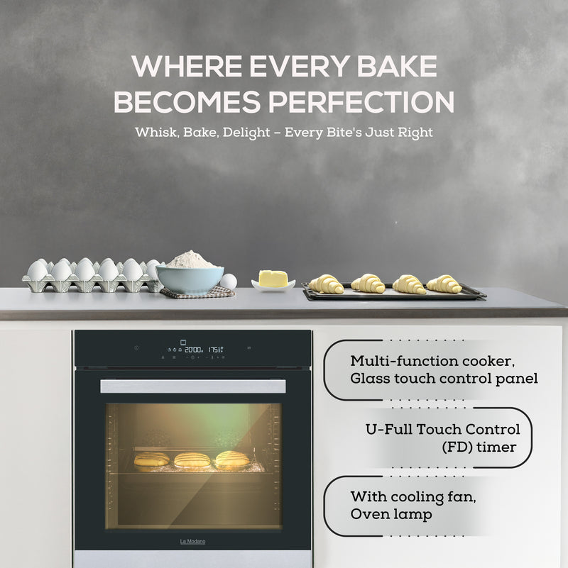 La Modano Electric Built-in Oven Black 60 cm Multi-Function Cooker LMBO606MC-5