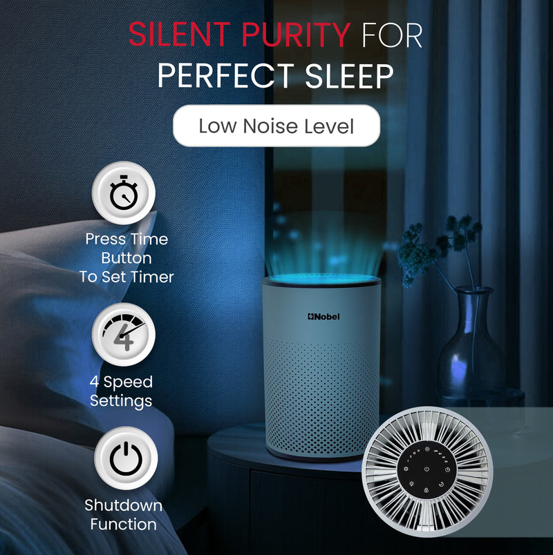 Nobel Air Purifier White 14M² Area To Clean 3 Filters 4 Speed  NAP120-5