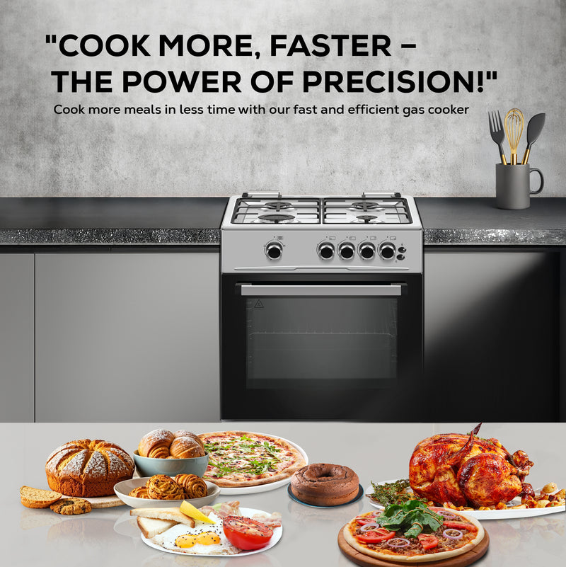 60x60 cm Gas Cooker with 72L Oven Cavity, 4 Gas Burners, Grill & Oven Burner - LMC6600-5
