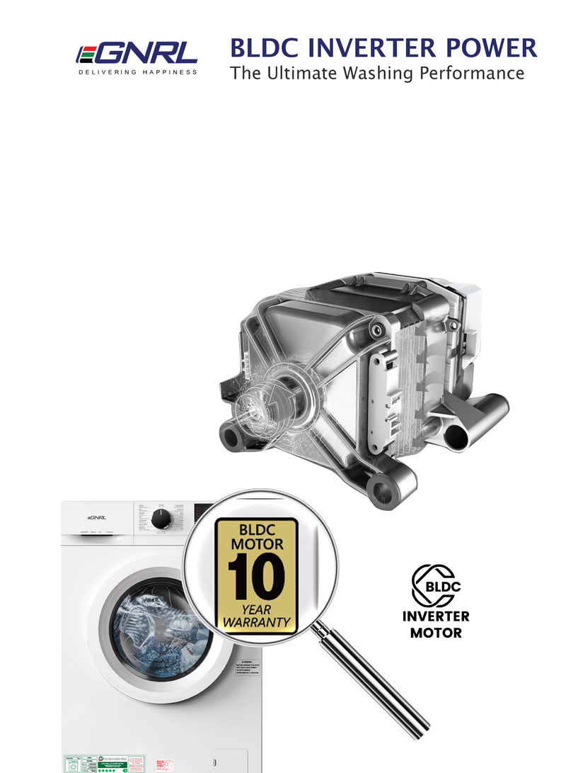 EGNRL EGWM850 2024 Model 7KG Front Load Washing Machine With BLDC Inverter Motor 10 Year Warranty 1200 RPM 16 Program Fully Automatic Washer With Digital Control-LED Display-5