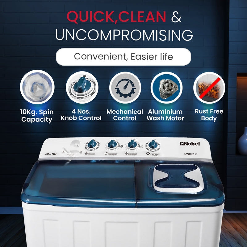 Semi Auto Twin Tub Washing machine 20 Kgs - NWM2010-5