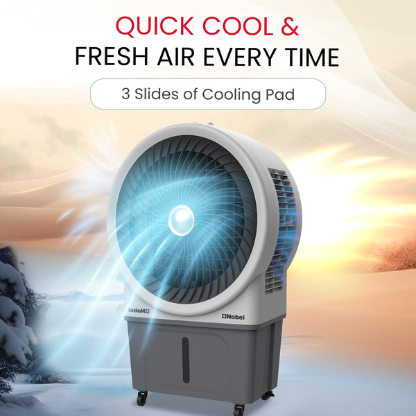 Nobel Air Cooler Gray 60 Litres Honeycomb Automatic Louver Movement NAC1111-7