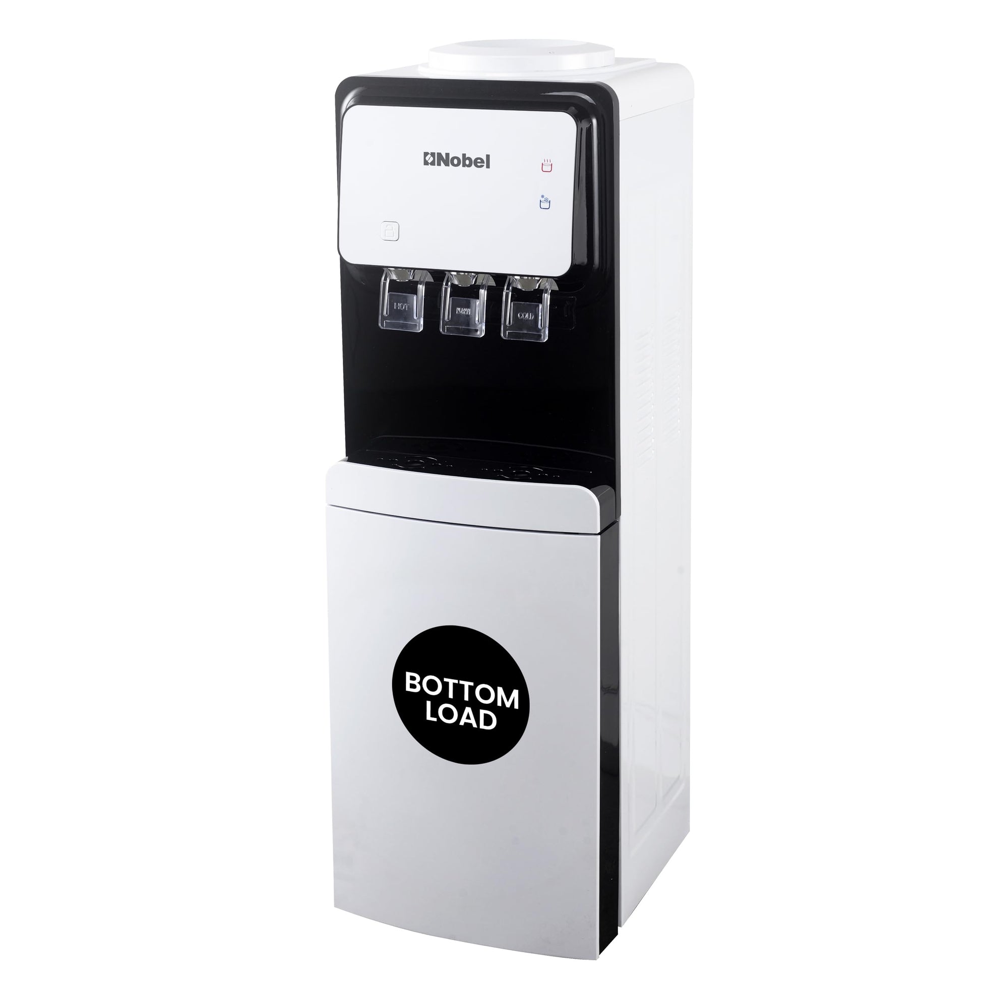 Nobel 3 Tap Water Dispenser, Freestanding Dispenser, Hot, Normal & Cold, R134a Compressor Cooling, Storage Cabinet NWD1700 White-1
