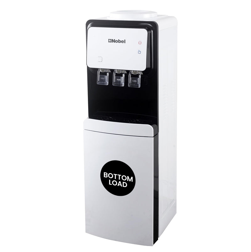 Nobel 3 Tap Water Dispenser, Freestanding Dispenser, Hot, Normal & Cold, R134a Compressor Cooling, Storage Cabinet NWD1700 White-1