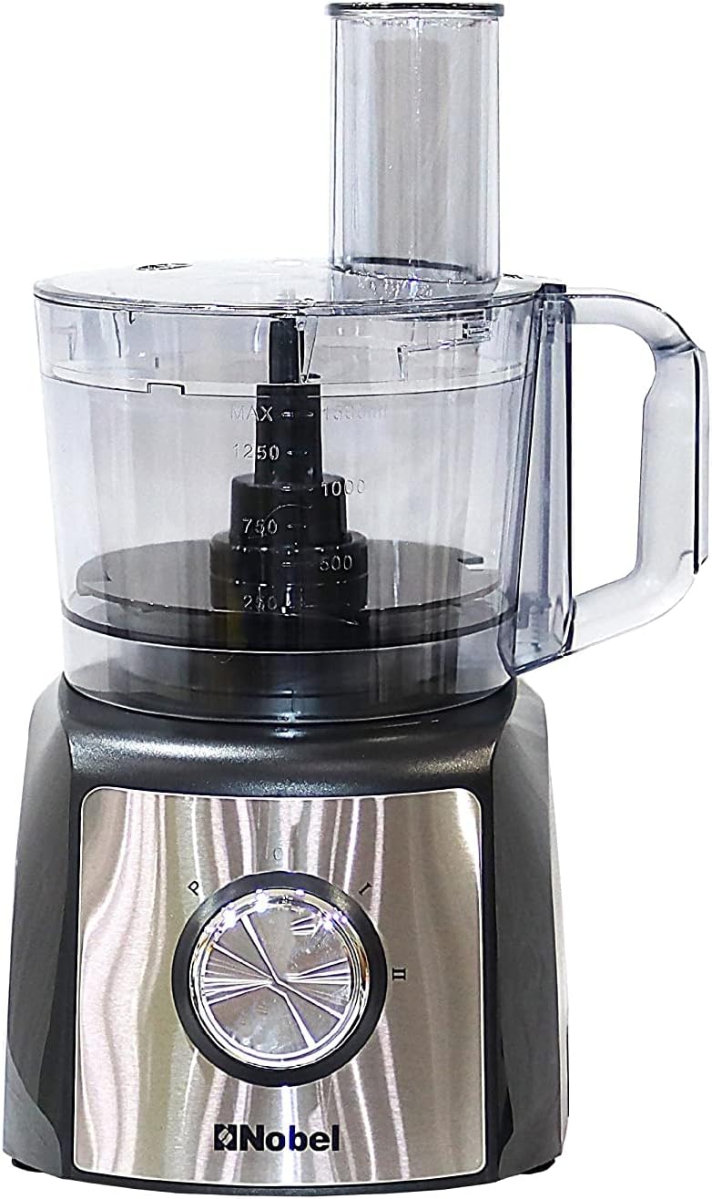 NOBEL 10 in 1 Juicer Food Factory 1.5 Litre 800W 2 Speed - Pulse 3 Cutting Plates Over Heat Protection Anti Slip Feet NFP777E Black with 1 Year Warranty-1