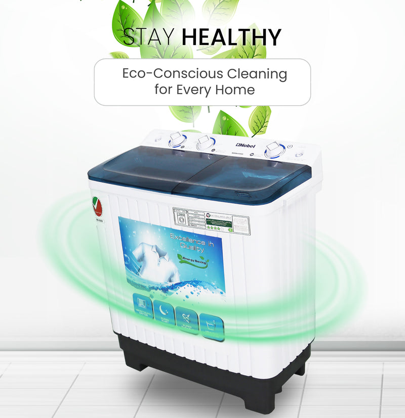 Twin Tub Semi Auto Washer White 6.5 Kgs - NWM600RH-6
