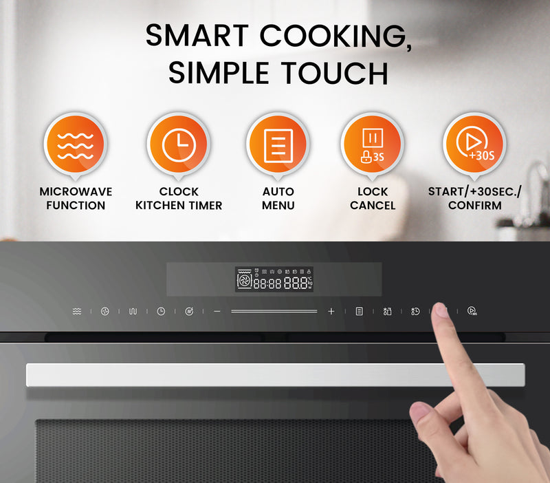 NOBEL Builtin - Microwave Oven Black 34 Ltr Grill Convection Touch Control NMO34BI-6