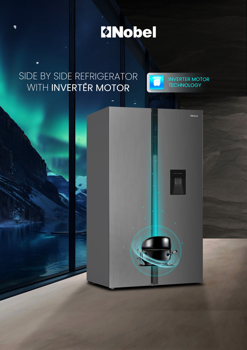 700L Gross / 518 Capacity Side by Side Refrigerator, NoFrost, with Water Dispenser, Twist Ice Maker, Digital Display - NR620WDI-6