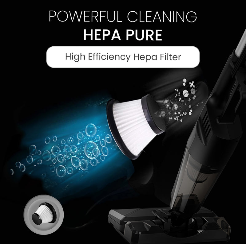 Nobel 2 in 1 Handheld Stick Vacuum Cleaner, Lightweight, Powerful Suction 600W 18 kPa Vacuum, 18 L/s Airflow, 20% Max Efficiency with Hepa Filter & 0.6L Dust Tank Capacity NVC19T Back-7