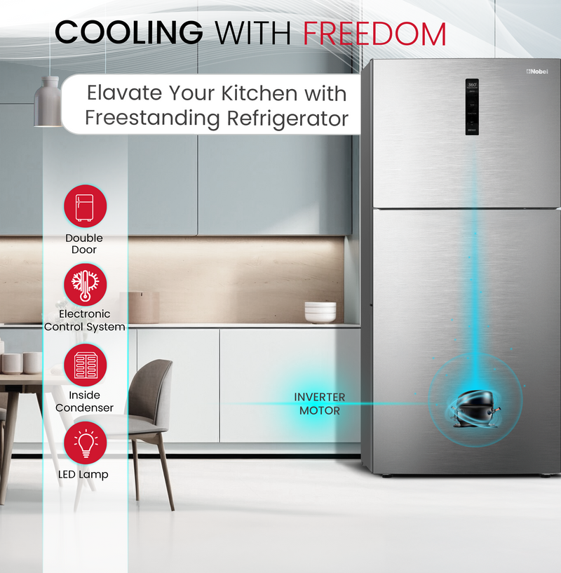 Double Door Refrigerator Inverter  700L Gross / 580L Net Capacity, No Frost - NR750NFI-5