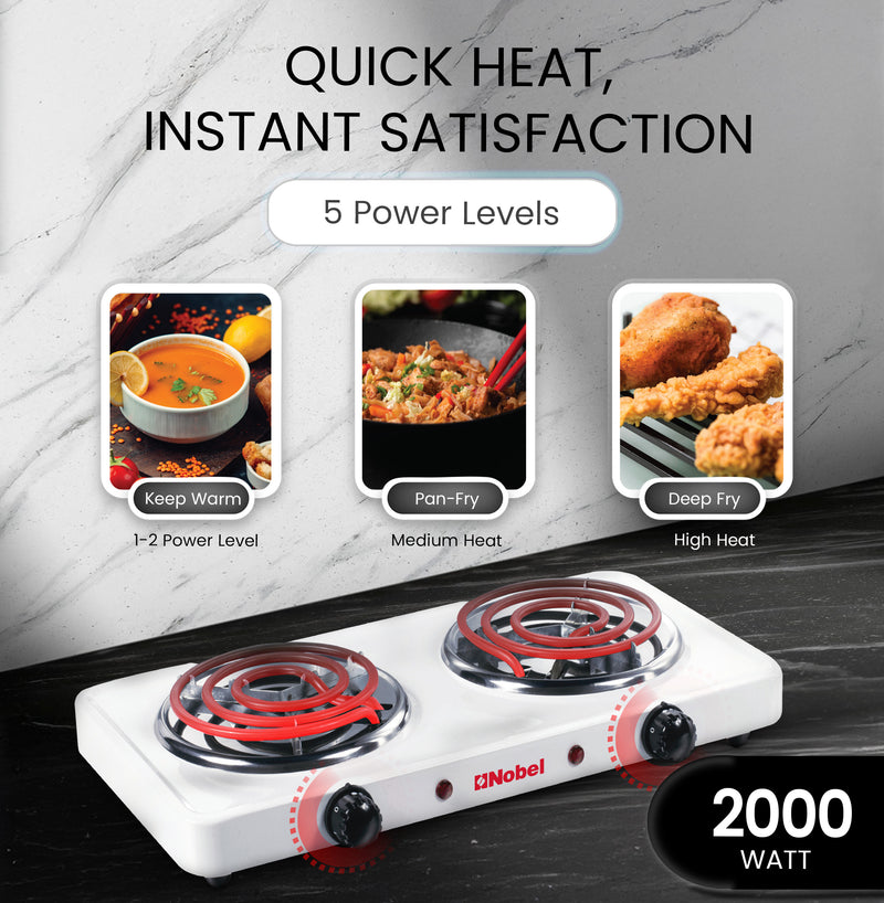 Nobel Spiral Hot Plate 10KG Silver Color NHPS002-6
