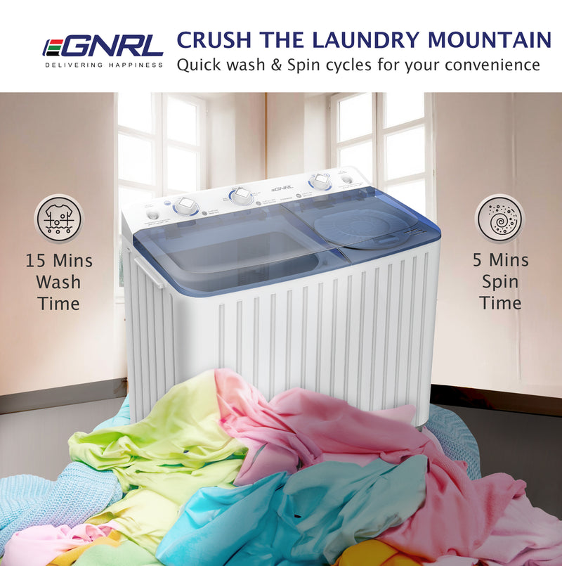 Twin Tub Washing Machine 6.5/5.0 KG Capacity, 2 Water Inlet - EGWM800-6