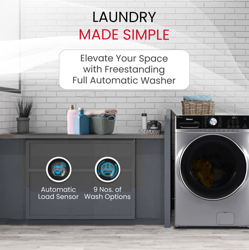 Front Load Washing Machine 21Kg, 14 Wash Programs, Automatic Load Sensor - NWM2100-6