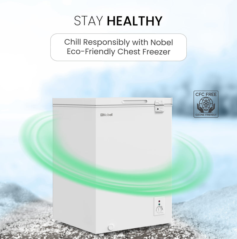 Single Door Chest Freezer 140Ltr Gross /99Ltr Net Capacity , R600a Refrigerant - NCF145-7