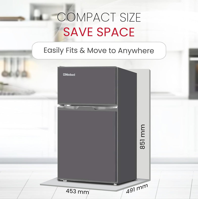 120L Gross / 95L Net, Double Door Refrigerator, Defrost, R600a Refrigerant, Temperature Control - NR120S-9