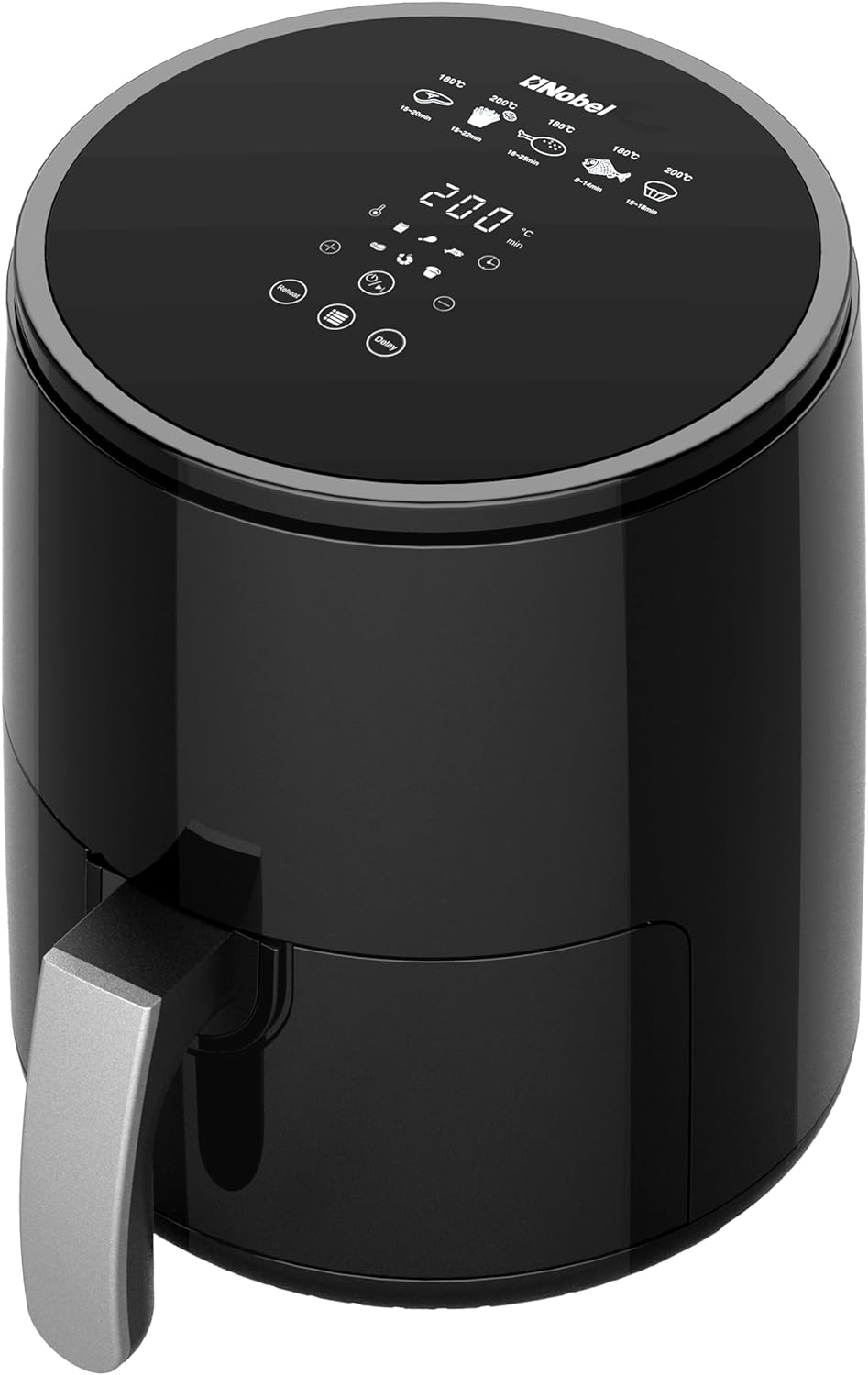 Nobel 2.5 Ltrs Multifunctional Air fryer with 6 Preset Programs, Overheat Prevention, Digital Touch with 1-60 Min Timer 1200W NAF350 Black-3