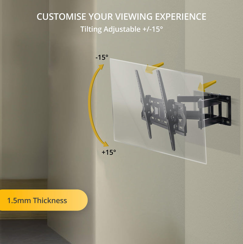 Bracket Pro Versatile Full Motion TV Mount: Ideal for Screens 32"-85" - BPX3285 Black-5