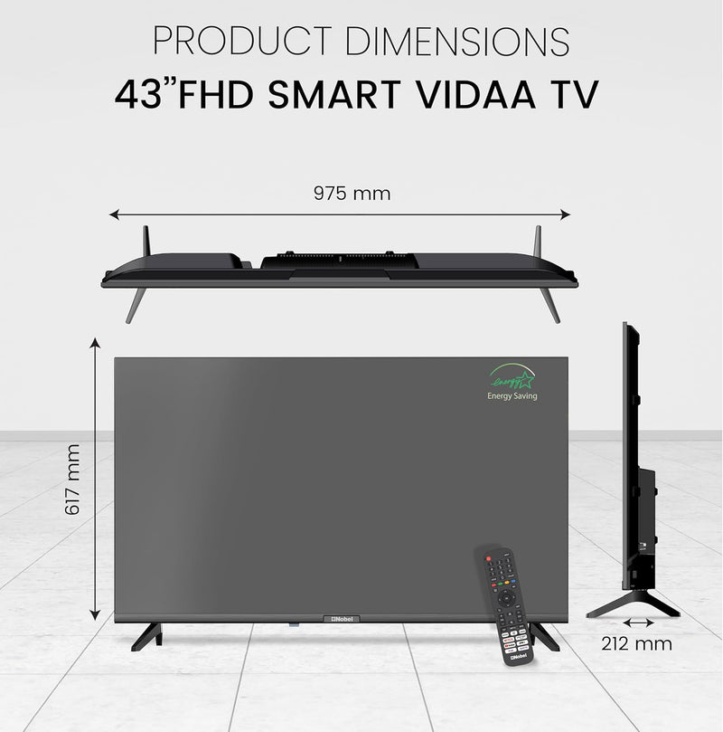 Nobel 43 Inch Smart TV Full HD – Powered by VIDAA OS, Netflix & YouTube Certified - NTV43VIDS Diamond Series-8