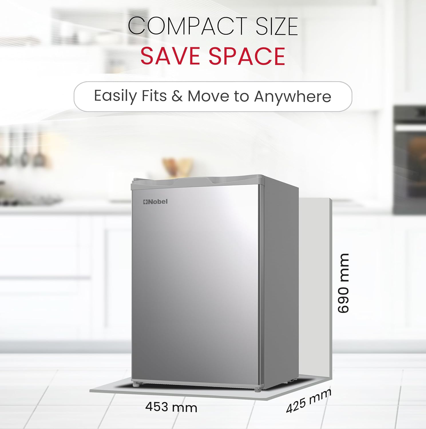 95L Gross / 69L Net Capacity Refrigerator, Mechanical Control, Adjustable Feet, Metal, Defrost - NR110S-6