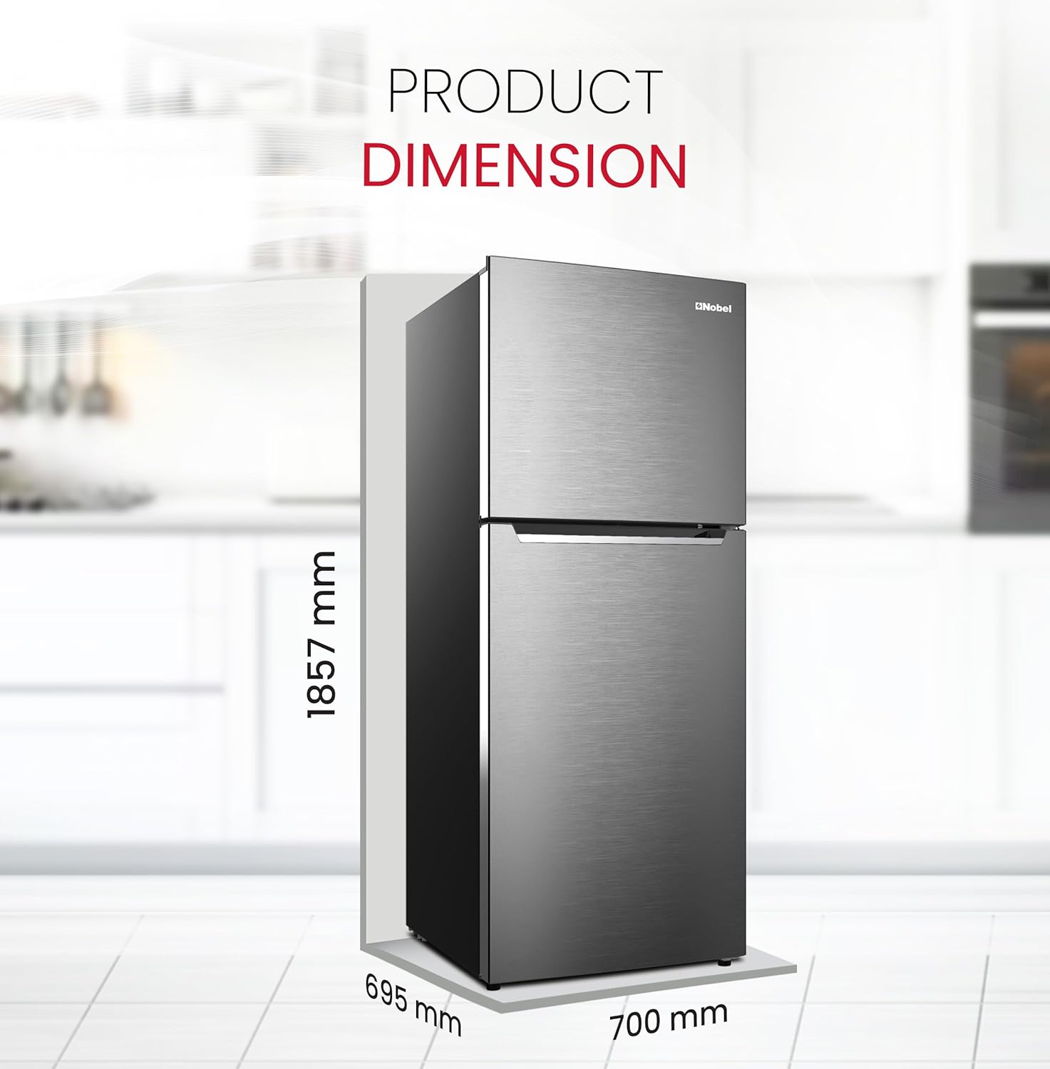 550L Gross / 466 Net Capacity Double Door Refrigerator, No Frost, Multi-flow Feature, Inverter Motor, Energy-efficient Cooling, NR550NF-8