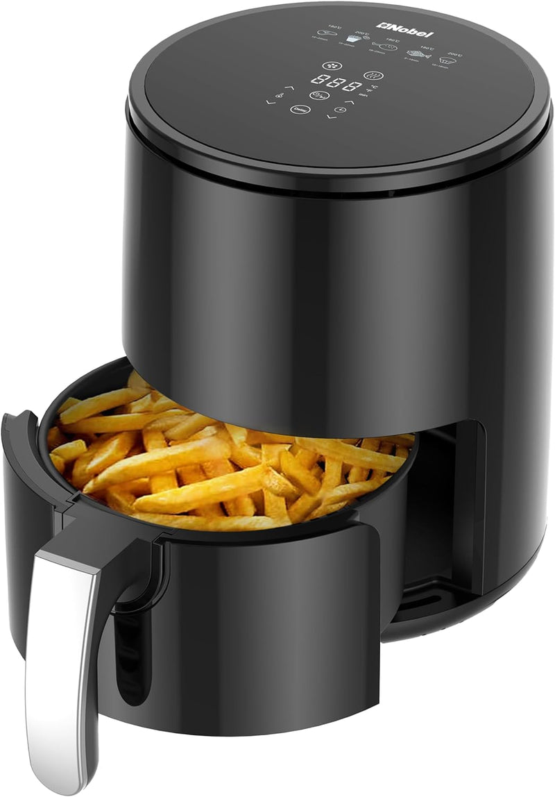 Nobel 2.5 Ltrs Multifunctional Air fryer with 6 Preset Programs, Overheat Prevention, Digital Touch with 1-60 Min Timer 1200W NAF350 Black-1