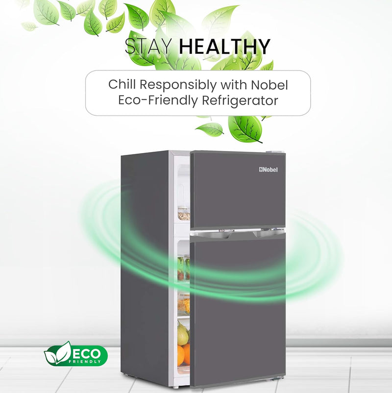 120L Gross / 95L Net, Double Door Refrigerator, Defrost, R600a Refrigerant, Temperature Control - NR120S-7