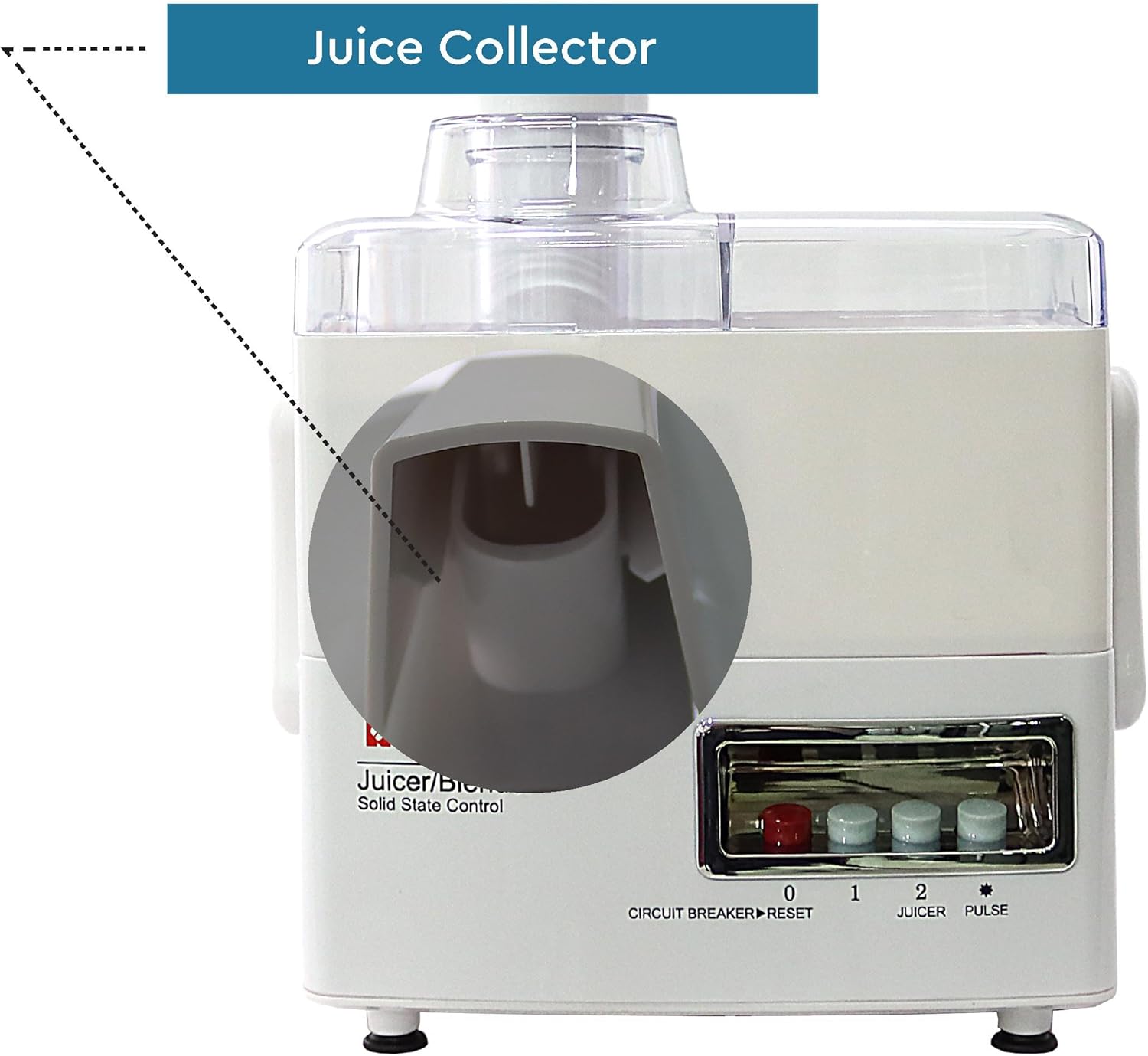 Nobel 4 in 1 Juicer and Food Factory with 1 Litre Capacity and has Spinner Chopper & Dry Mill 400W 2 Speed - Pulse Grinder, Chopper, Blender, Juicer, Unbreakable Jar & Anti Slip Feet NJ176G4 White-8