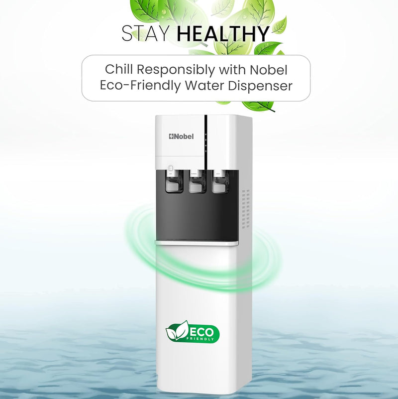 Nobel Water Dispenser, 3 Taps, Hot, Normal, Cold, Bottom Loading, Child Safety Lock NWD800BL White-6