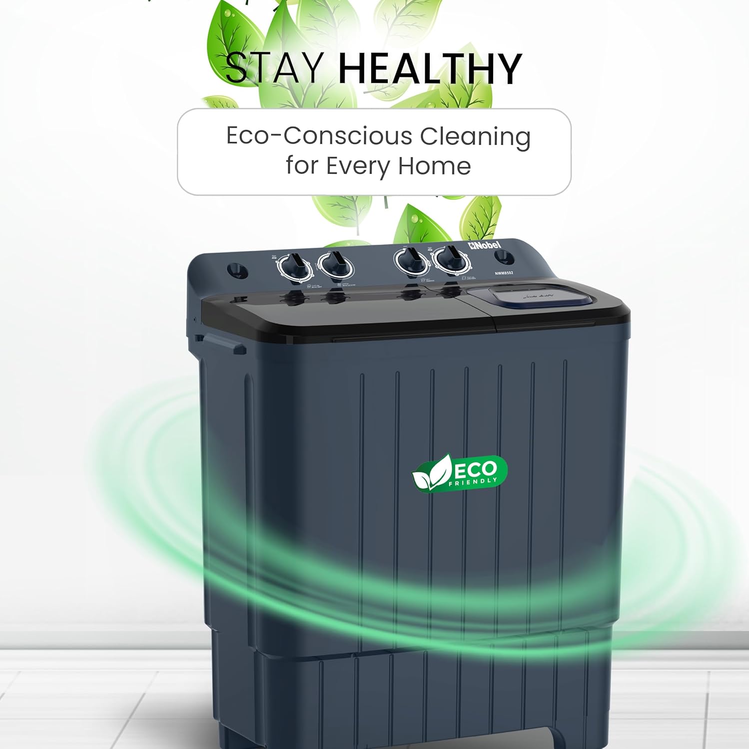 Semi Automatic Washing Machine, 8 Kg Wash Capacity 5.5 Kg Spin Capacity – NWM8502-6