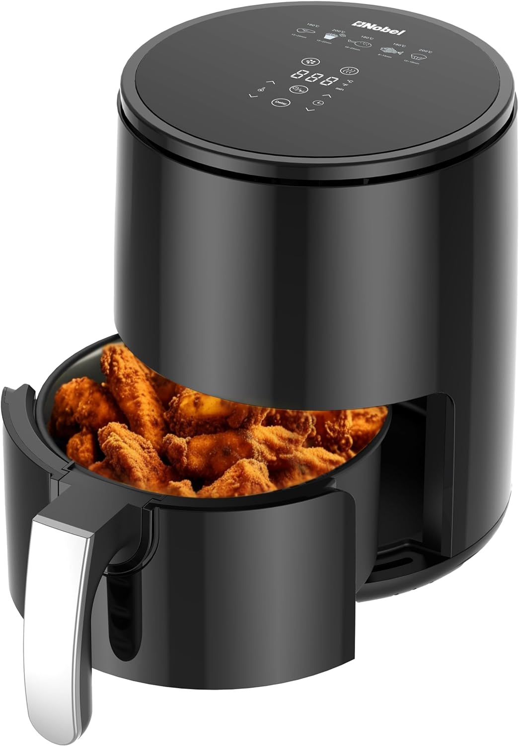 Nobel 2.5 Ltrs Multifunctional Air fryer with 6 Preset Programs, Overheat Prevention, Digital Touch with 1-60 Min Timer 1200W NAF350 Black-6