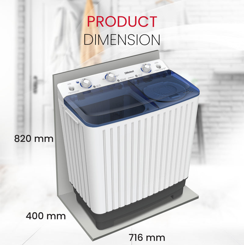Twin Tub Semi Auto Washer White 6.5 Kgs - NWM600RH-7
