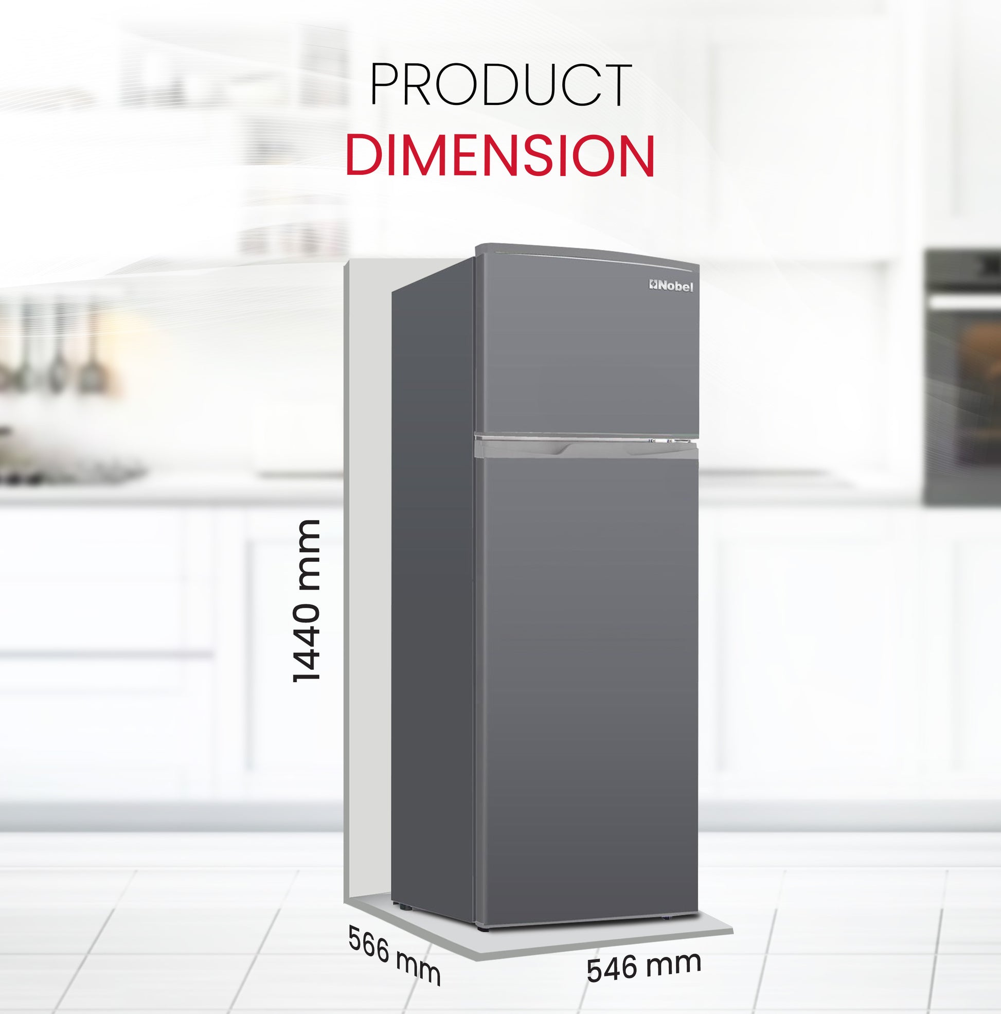 Double Door Refrigerator 255L Gross / 225L Net Capacity, Multi Air Flow, Energy Saving -  NR255RS-6