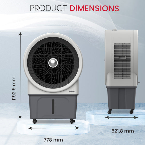Nobel Air Cooler Gray 60 Litres Honeycomb Automatic Louver Movement NAC1111-4