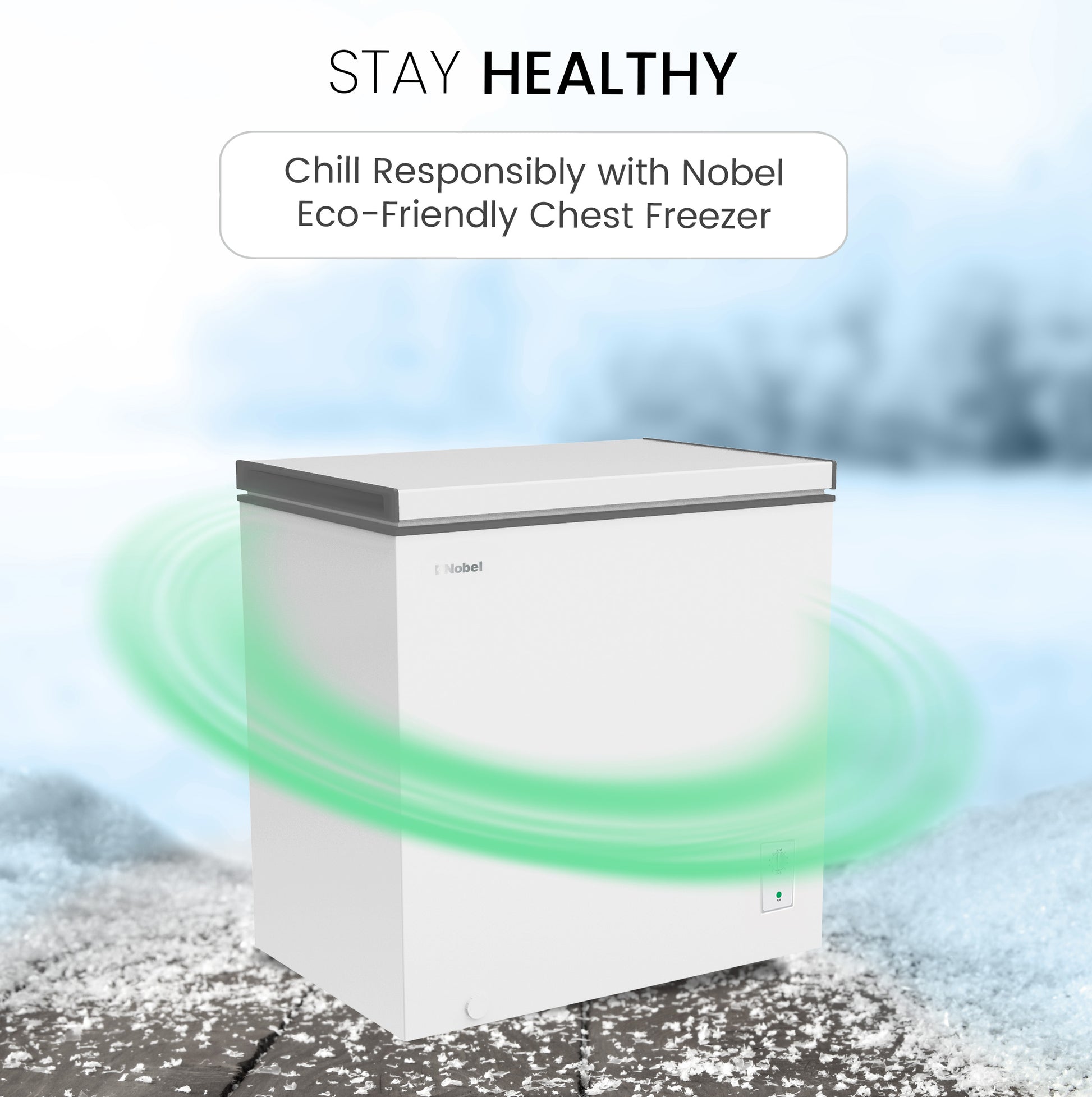 Chest Freezer 150L Capacity, High-Efficiency Compressor, Low Noise - NCF170NI-7