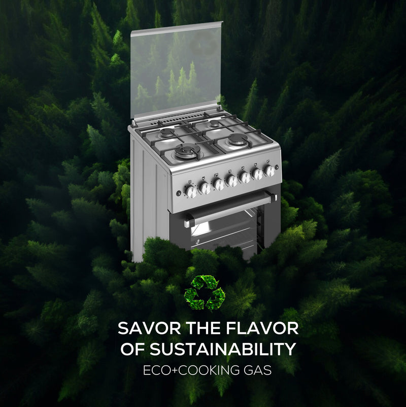 Bompani Gas Cooking range 60X60 Cm Full Safety,4 Gas Burners, Mechanical Timer - BO613YAL-7