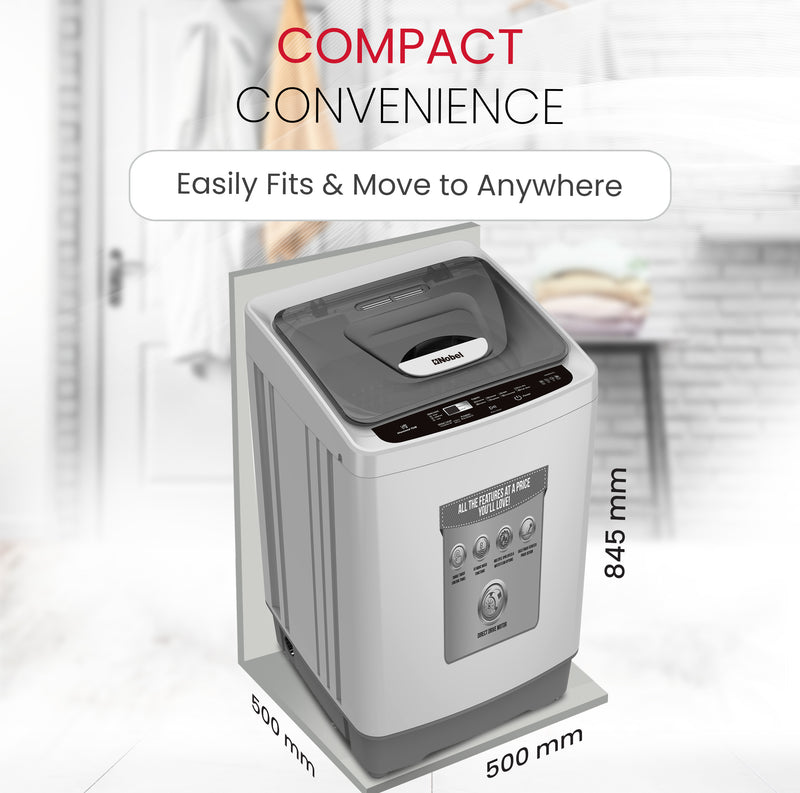 Nobel Top Load Washer Gray 4.5 KG Fully Automatic NWM550RH-7