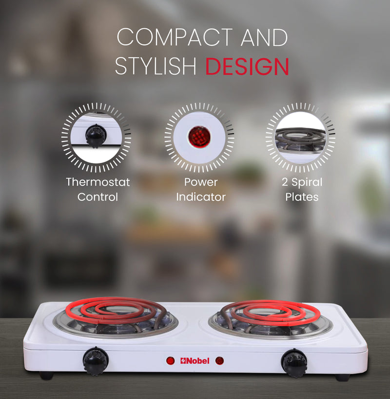 Nobel Spiral Hot Plate 10KG Silver Color NHPS002-7