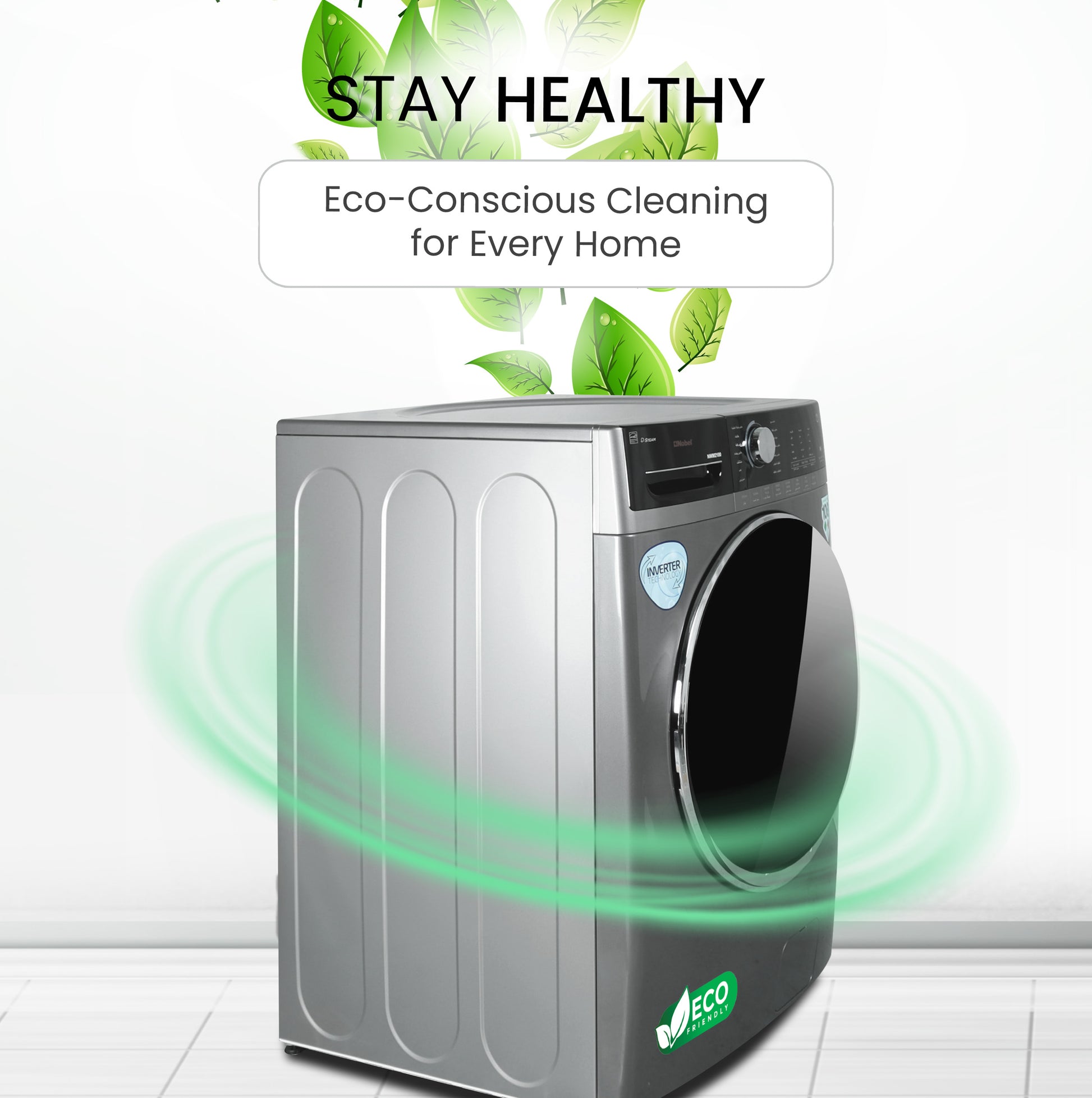 Front Load Washing Machine 21Kg, 14 Wash Programs, Automatic Load Sensor - NWM2100-7