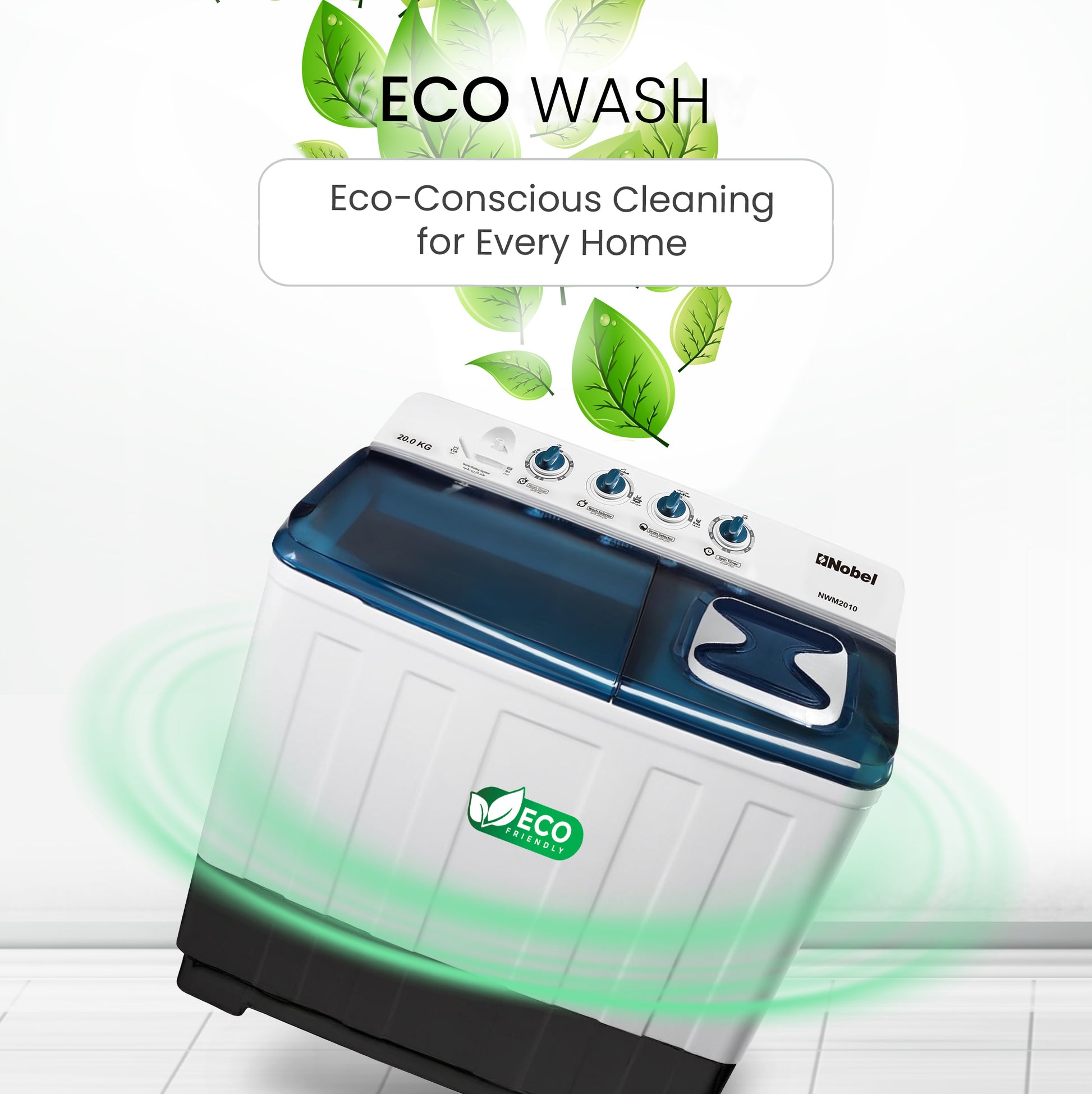 Semi Auto Twin Tub Washing machine 20 Kgs - NWM2010-7