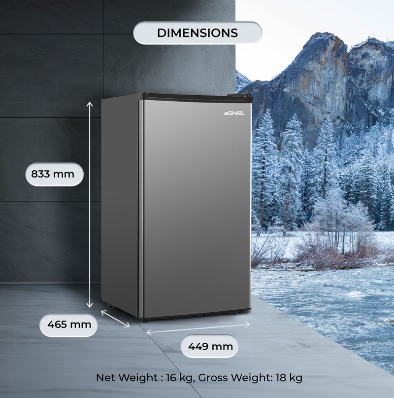 EGNRL 140L Gross/83L Net Capacity, Single Door Refrigerator, Fast Cooling, Energy Saving - EGR140S-8