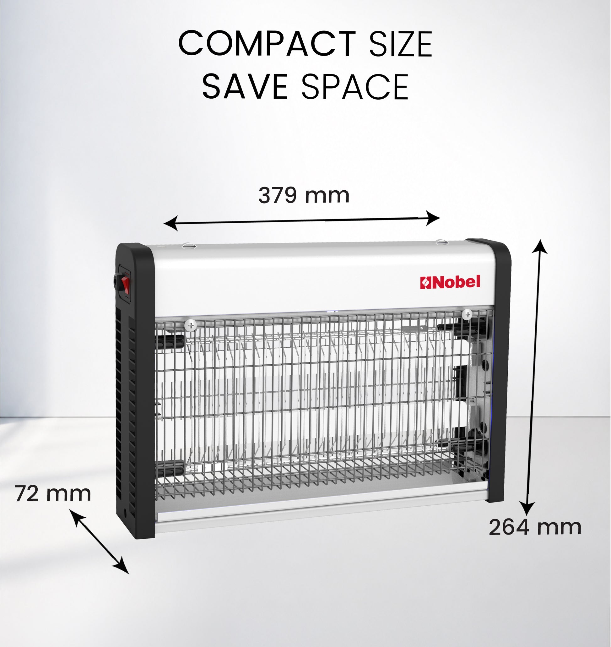 Nobel Ultra Slim Insect Killer Aluminium Alloy Housing Oil Proof Material, 80 Sq. M Area Coverage Insect Killer, 2 Element Aluminium Alloy 28W with Twin Tube NIK820 White 1 Year Warranty-8