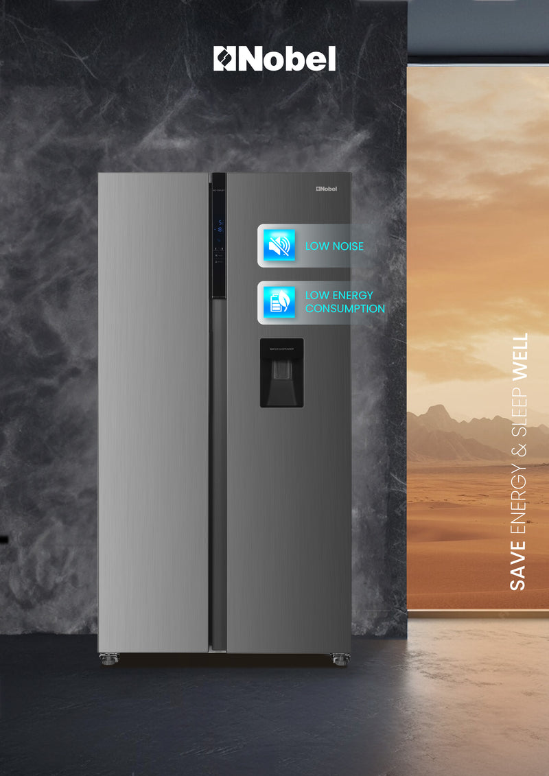 700L Gross / 518 Capacity Side by Side Refrigerator, NoFrost, with Water Dispenser, Twist Ice Maker, Digital Display - NR620WDI-7