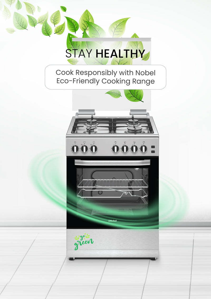 60x60 Free Standing Gas Cooker with Gas Oven & Grill 4 Gas Burners, Full Safety, Made in Turkey - NGC6062-7