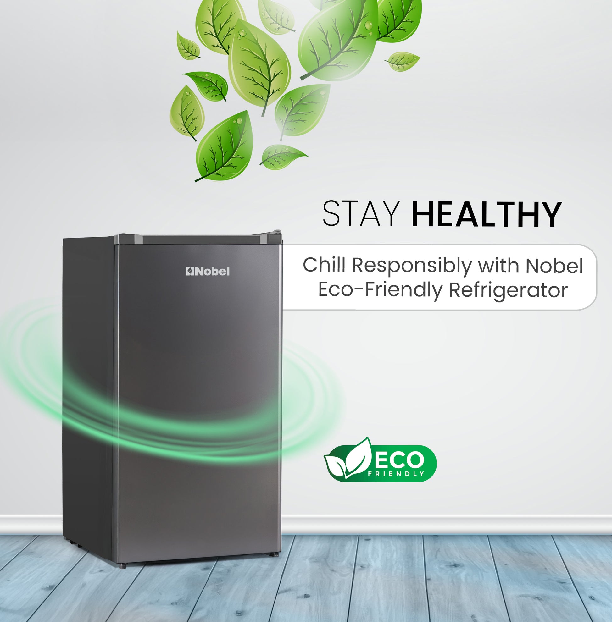 Single Door Refrigerator 140L Gross / 90L Net Capacity, Defrost, Recessed Handle - NR140-7