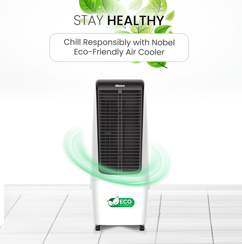 Nobel Air Cooler, 20L Capacity, Detachable Water Tank, 3 Wind Modes, 4 Wind Speeds, Touch & Remote Control, Honeycomb Filter, Automatic Shutdown, Silent Operation (110W) NAC400 White-6