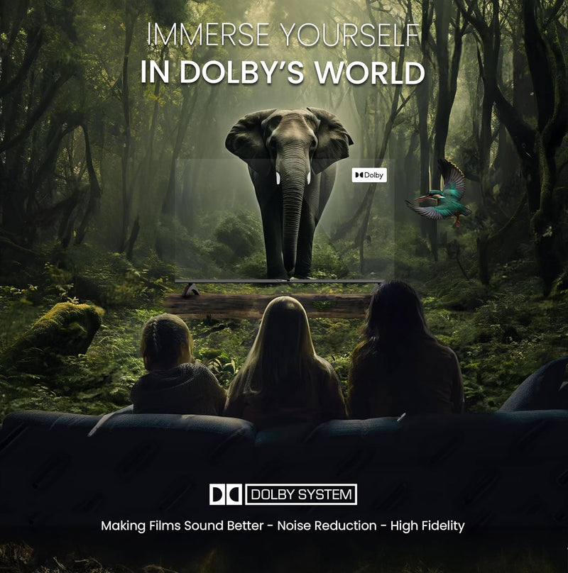 Nobel 55-Inch 4K UHD Google TV Smart TV, Dolby Sound & Voice Control, Android 14, Netflix YouTube Prime, Wi-Fi & Bluetooth Connectivity – UHD55G-7