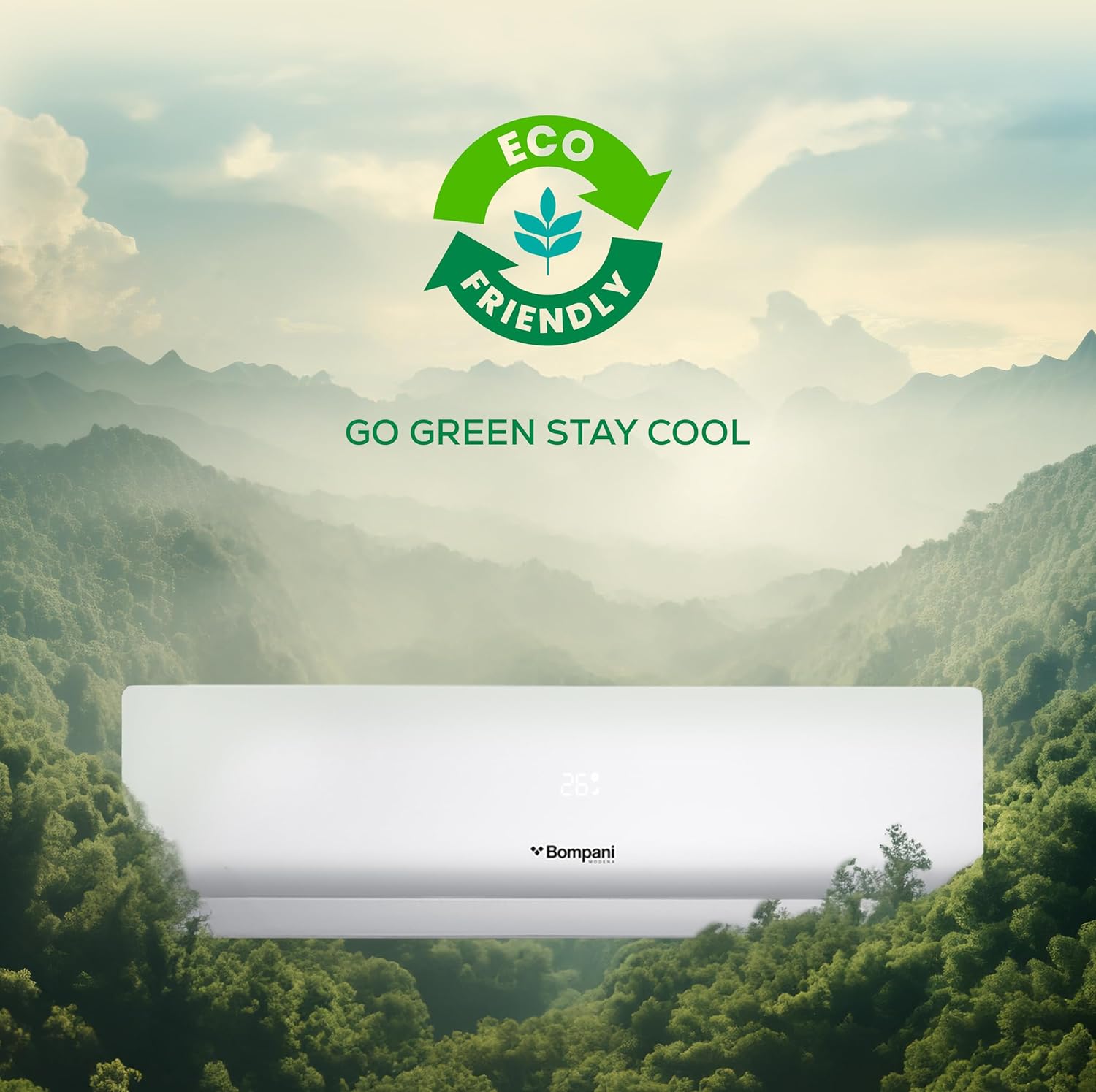 Bompani 1.5 Ton Split AC With 18000 BTU, Inverter Rotary Compressor, Auto-Restart, 4-Way Airflow, Overload Protection, Self-Diagnosis, Replaceable Air Filter, One Year Full Warranty - BSAC187VT1-6