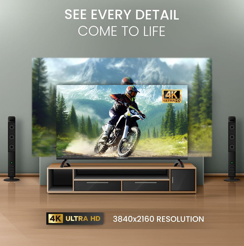 Nobel 55-Inch 4K UHD Google TV Smart TV, Dolby Sound & Voice Control, Android 14, Netflix YouTube Prime, Wi-Fi & Bluetooth Connectivity – UHD55G-6