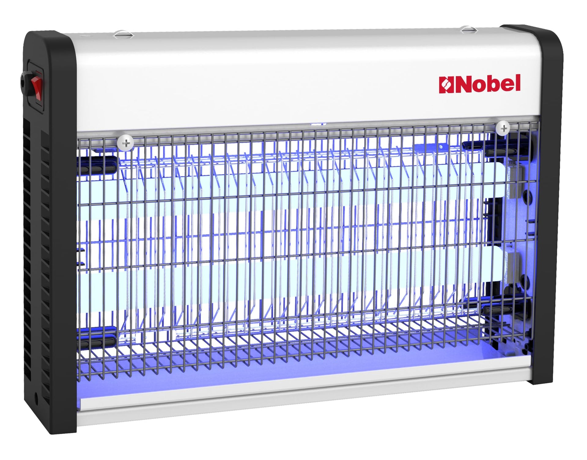 Nobel Ultra Slim Insect Killer Aluminium Alloy Housing Oil Proof Material, 80 Sq. M Area Coverage Insect Killer, 2 Element Aluminium Alloy 28W with Twin Tube NIK820 White 1 Year Warranty