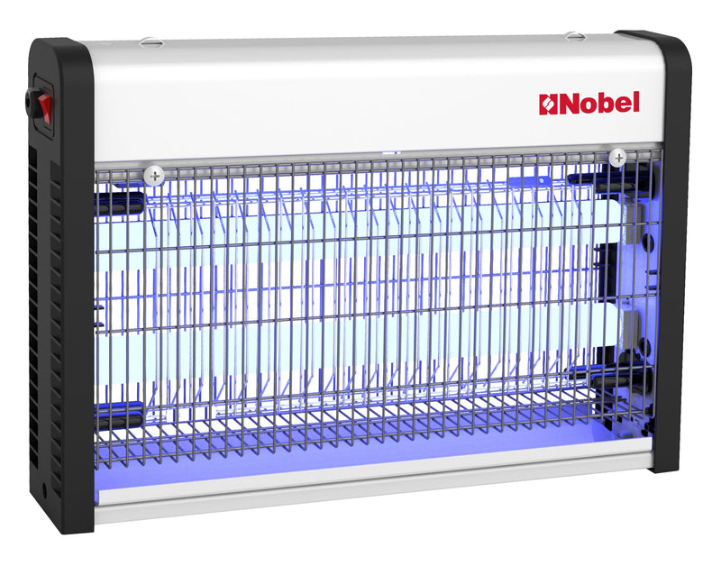 Nobel Ultra Slim Insect Killer Aluminium Alloy Housing Oil Proof Material, 80 Sq. M Area Coverage Insect Killer, 2 Element Aluminium Alloy 28W with Twin Tube NIK820 White 1 Year Warranty-1
